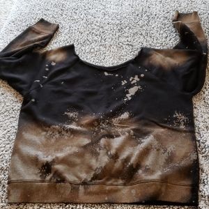 TWO bleached sweat shirts